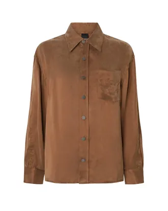 Pinko Regular Fit Cupro and Viscose Shirt