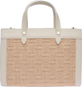Luisa Vannini Beige Rundleer Tas