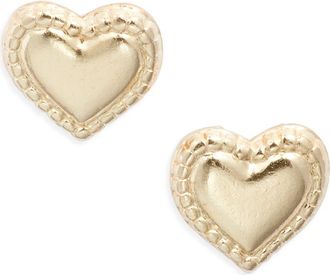 Set & Stones Leigh Heart Stud Earrings in Gold at Nordstrom