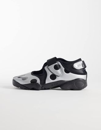 Nike Air Rift - Sneakers nere e argento a pois-Nero
