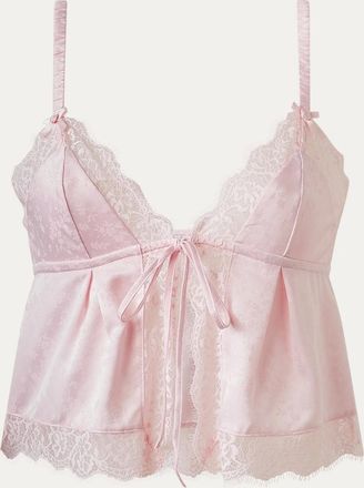 Lounge Satijnen Cami Pyjama Top - Roze - XS