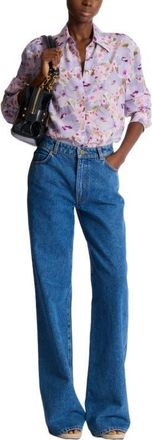 Balmain Printed cotton poplin shirt in Multicolor at Nordstrom, Size 36 Eu