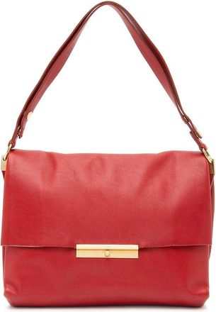 Celine Red Calfskin Blade Flap Bag (Authentic Pre-Loved)
