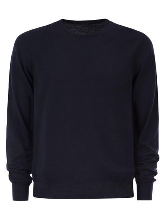 Kiton wollen trui met lange mouwen en ronde hals