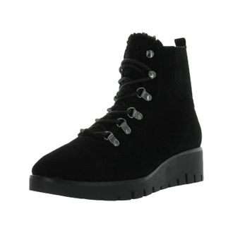 Anne Klein Womens Anne Klein Donata DONA01F9- Black Suede Ankle Boots VER1260