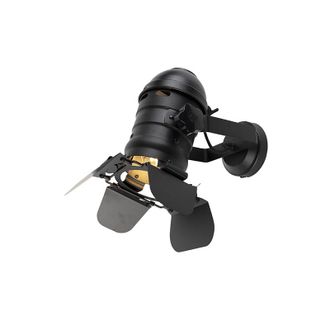 QAZQA Industrial Foco De Estudio Industrial Negro Giratorio E Inclinable - Movie Acero Cil&iacute;ndra /redonda Adecuado Para Led Max. 1 X 60 Watt - Qazqa