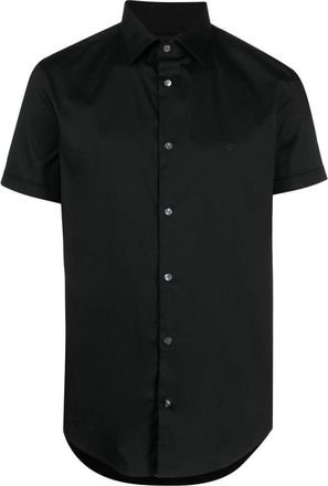 Emporio Armani Black Short Sleeves Logo Shirt