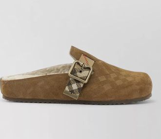 Burberry suede clogs
