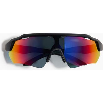 H&M Visor Sunglasses in Black at Nordstrom