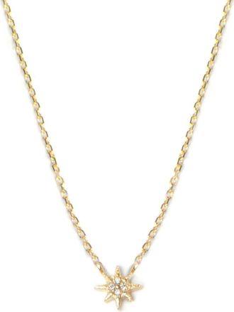 Anzie North Star Diamond Pendant in Gold at Nordstrom, Size 15 In