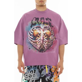 Cult of Individuality Crewneck Graphic T-Shirt in Dusty Lavender at Nordstrom, Size Xx-Large