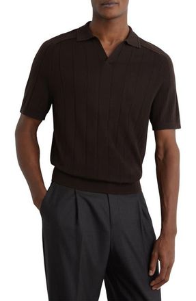 Reiss Chelmsford Polo in Chocolate Brown at Nordstrom, Size Xx-Large