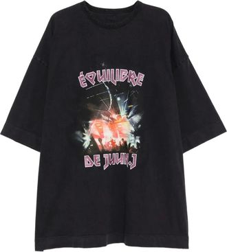 Juun.J Tops, Heren, Blauw, M, Katoen, Equilibre Rock T-Shirt