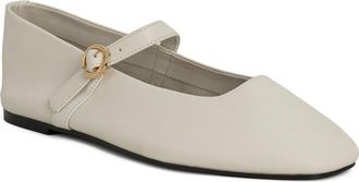 Shushop Annabelle Mary Jane Flat in Bone at Nordstrom, Size 8.5