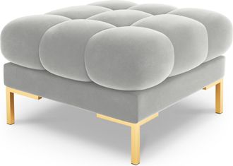 BLOOMINGLOFT Design-Pouf Mamaia Samt - Beine Gold