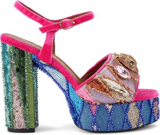 Kurt Geiger Womens Kensington Platform Sdl Sandals - Pink - Size UK 3