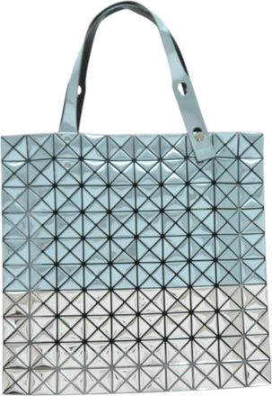 Issey Miyake Black Metallic Blue Silver Elastane Polyester Brass Tote Bag (Pre-Owned)