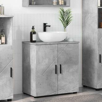vidaXL vidaXL Mobile da Bagno con porta Grigio cemento 61 x 35 x 64 cm