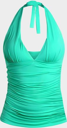 La Blanca Island Goddess Halter Tankini Swim Top