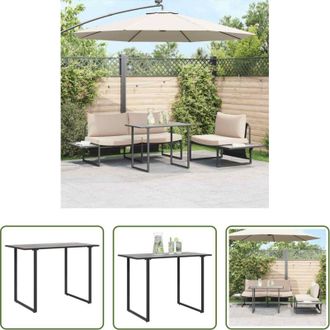 vidaXL vidaXL Tavolo in legno - Tavolo da Giardino Grigio 100 x 55 x 70 cm legno