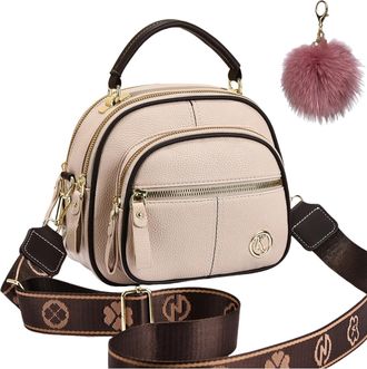 Generic Classic Multi Compartment Crossbody Bag - Womens Stylish Handbag, Large Capacity Retro Shoulder Bag