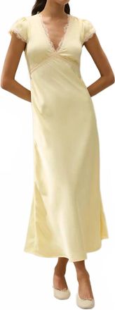 Faithfull The Brand Gala Maxi Dress In Lucia Lace Buttery Yellow