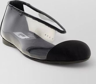 Moschino pvc ballet flats round toe design