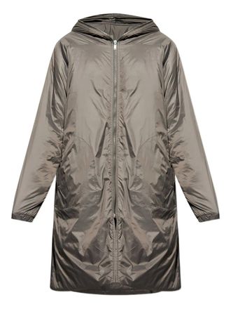 Rick Owens hooded zip coat - men - Nylon - M - Grey