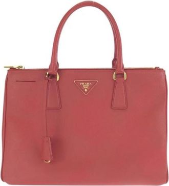 Prada Pre-owned Saffiano Leren Tote Bag - Dames - Vintage Handtas - Rood - ONE Size - Leer - Vintage