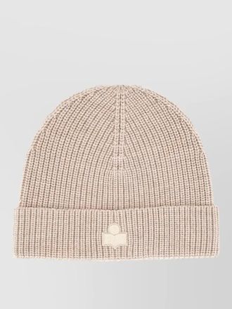 Isabel Marant wool hat logo patch turn up brim