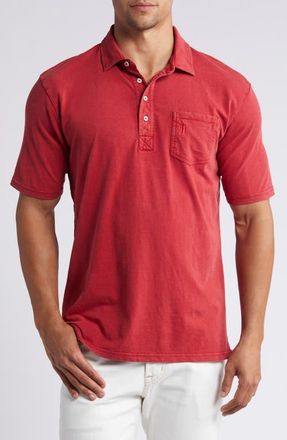 Johnnie-O Coastal Wash Original Pocket Polo in Malibu Red at Nordstrom, Size X-Large