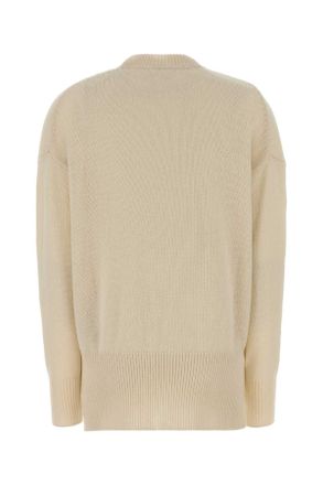 Jil Sander J02gp0013j13206 107 Natural Cashmere Maglieria Sweater