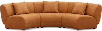 Castlery Auburn Armless Curve Sofa Customized, Performance Boucle, Rust, Spill Resistant, Modular for Sofas, Castlery