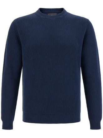 Boggi Milano ribbed sweater - men - Organic Cotton - S - Blue