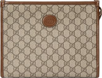 Gucci Beauty Case With Interlocking G Beige Ebony Brown Sugar 672956-92TCG-8563