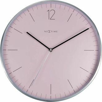 NeXtime Essential Silver Reloj De Cuarzo Alrededor Rosa, Plata