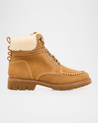 Rag & Bone Cameron Suede Shearling Hiking Boots