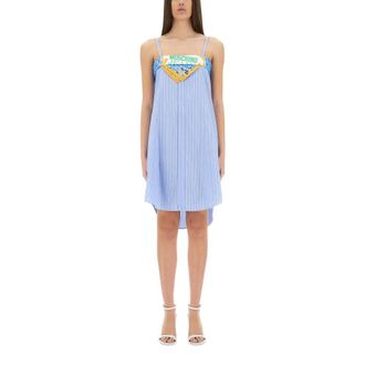 Moschino Short Dresses, female, Blue, Size: XS Striped Midi Dress
