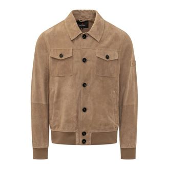 Peuterey Light Jackets, male, Brown, Size: 2XL Buttoned Patch-Pocket Jacket