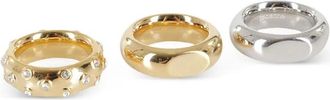 Paco Rabanne polished-finish rings (set of three) - Gold