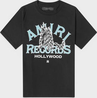 Amiri Mens Records Wolf Tee Black - Size: 36
