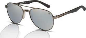 CAT Caterpillar CTS-8025 Mens Sunglasses 005P Matte Gunmetal/Silver Flash