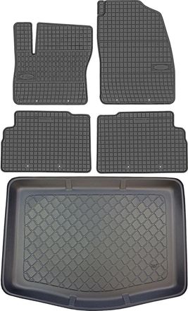 OEM Juego De Alfombrillas De Goma Para Coche Y Alfombrilla Para Maletero Para Ford C-max Ii Van (11/2010-06/2019)