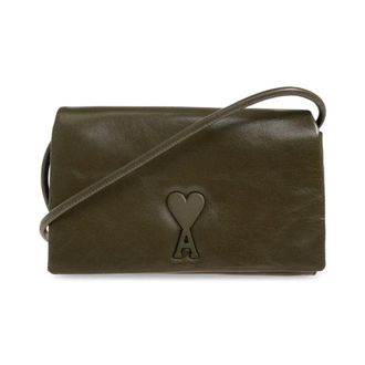 Ami Voulez-Vous Wallet on Strap - female - Ami Paris - Cross Body Bags - Green - ONE SIZE - Bags