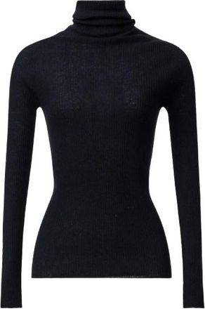 Fabiana Filippi Pullover met hoge hals - Dames - Coltruien - Blauw - M - Wol - Truien & Vesten