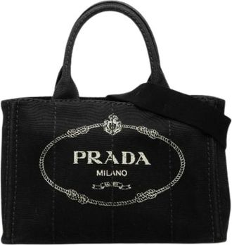 Prada Pre-owned Tote Bags, female, Black, Size: ONE SIZE Pre-owned Vintage Satchel