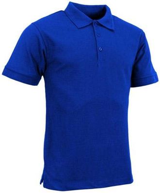 Urban Road Mens Premium Comfort Fit Polo Shirt - Short Sleeve, Plain, Classic Knitted Collar, 50/50 Cotton Polyester, 220gsm, Casual & Workwear Royal