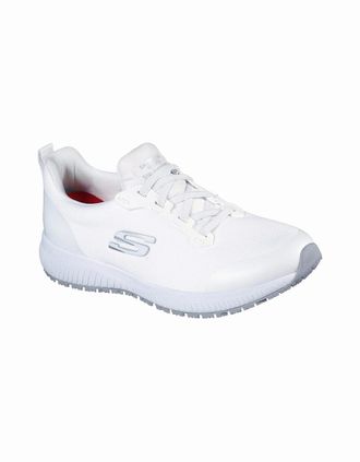 Skechers Womens Skechers Womens/Ladies Squad Lace Up Safety Shoes - White - Size: 7