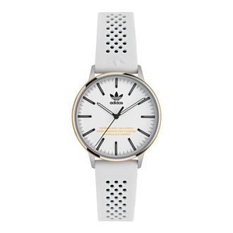 adidas Siliconen Analoog Horloge - unisex - Horloges - Wit - ONE Size - Accessoires