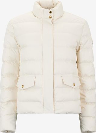 Moncler Kurze Twill-Daunenjacke mit Stehkragen Bessettes